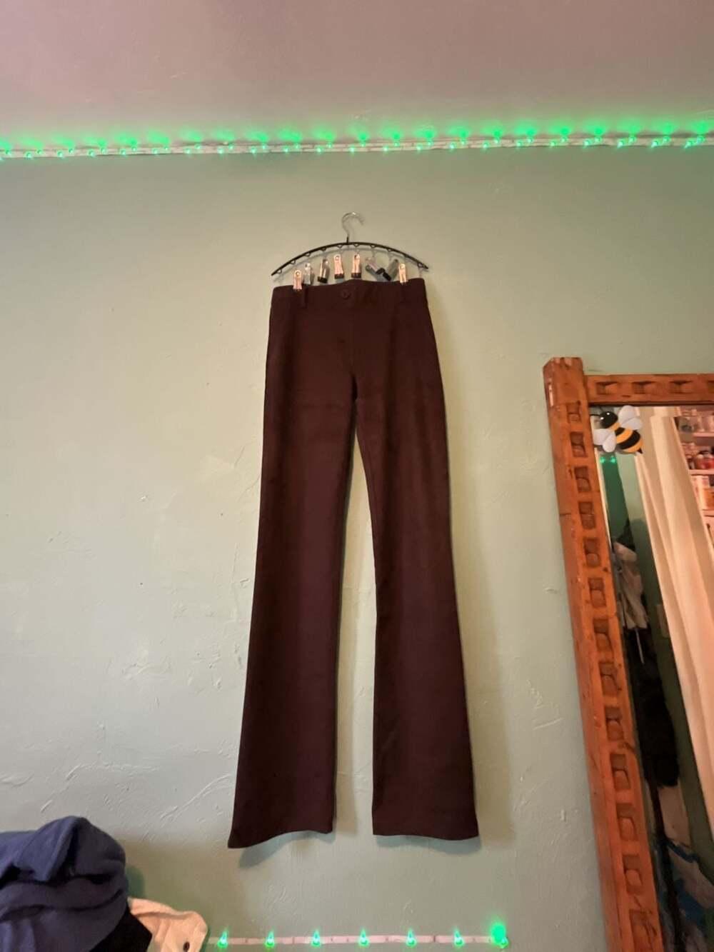 Betabrand Dress Pant Yoga Pants Bootcut Small Long suede brown chocolate